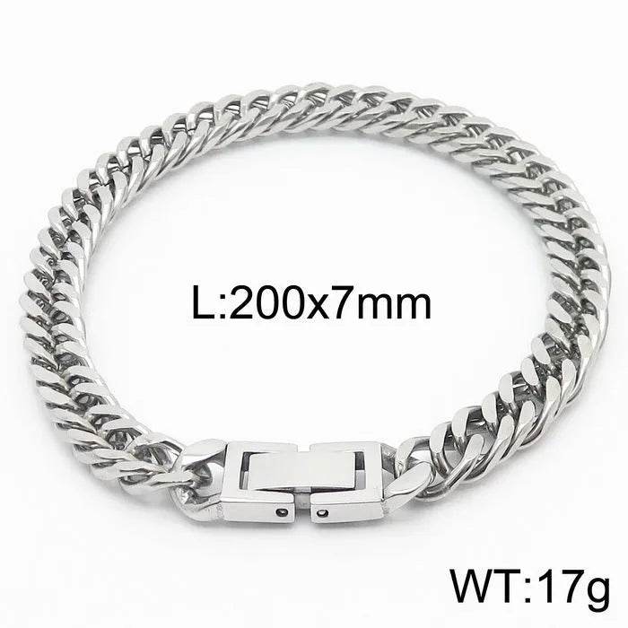 Cuban Link Chain Trimming Chain Jewelry Buckle Titanium Steel Bracelet - Velora