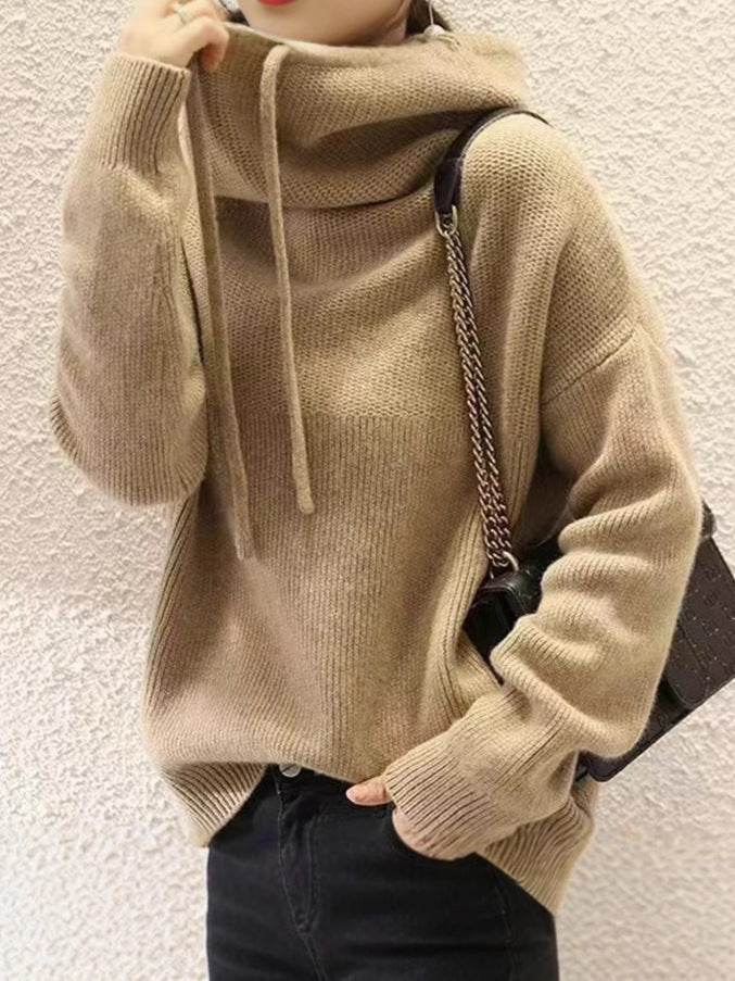 Women's Sweater Thicken Lazy Style All-match Long-sleeved Autumn Winter Warm Casual Sweater For Women - Velora