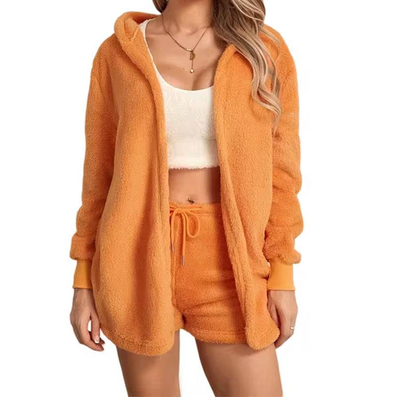 Women's Plush Cover New Homewear Two-piece Set - Velora