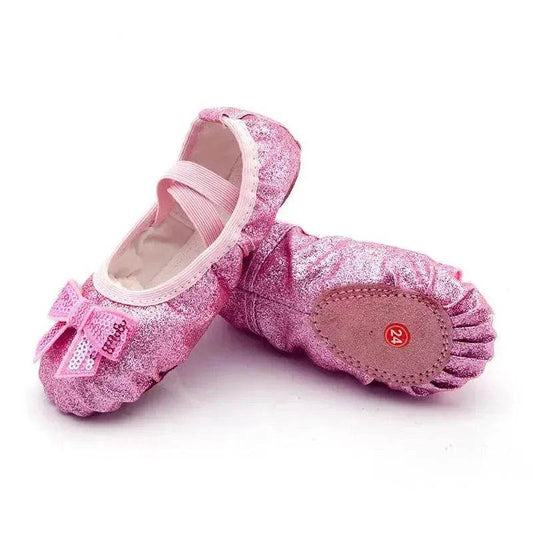 Children's Dance Soft Bottom Training Shoes Kids Ballet Shoes - Velora