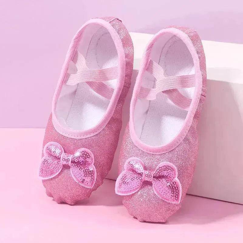 Children's Dance Soft Bottom Training Shoes Kids Ballet Shoes - Velora