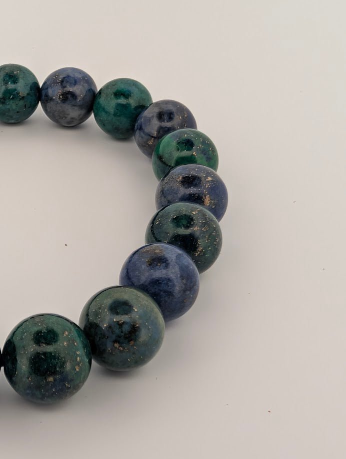 Chrysocolla Bracelet – 8mm Polished Beads