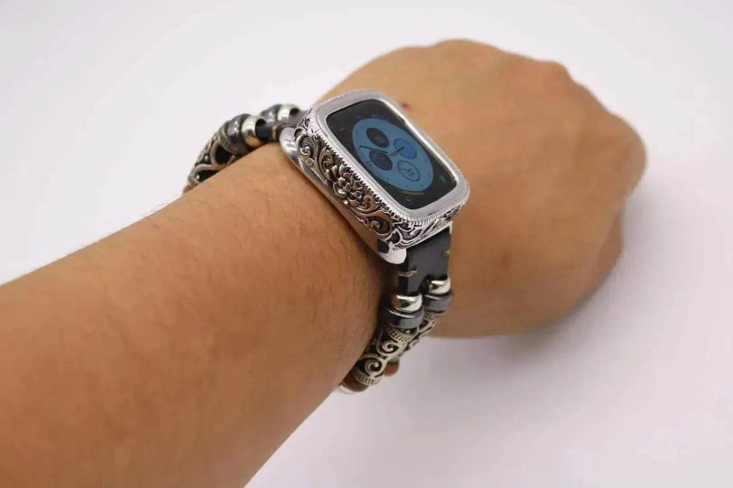 Classy Vintage Carved Watch Protective Case Compatible with Apple Smart Watch