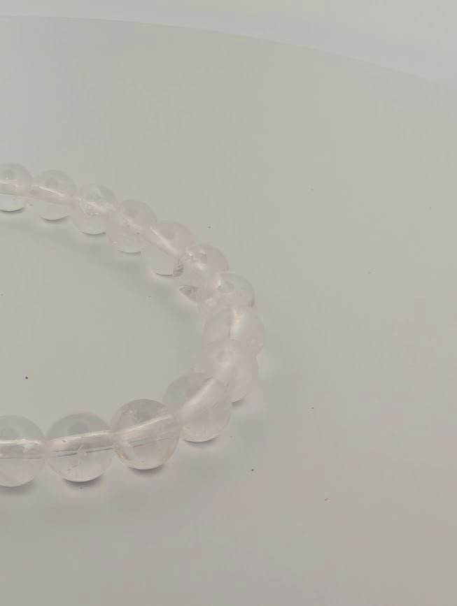 Clear Quartz Bracelet — 6mm & 8mm Beads