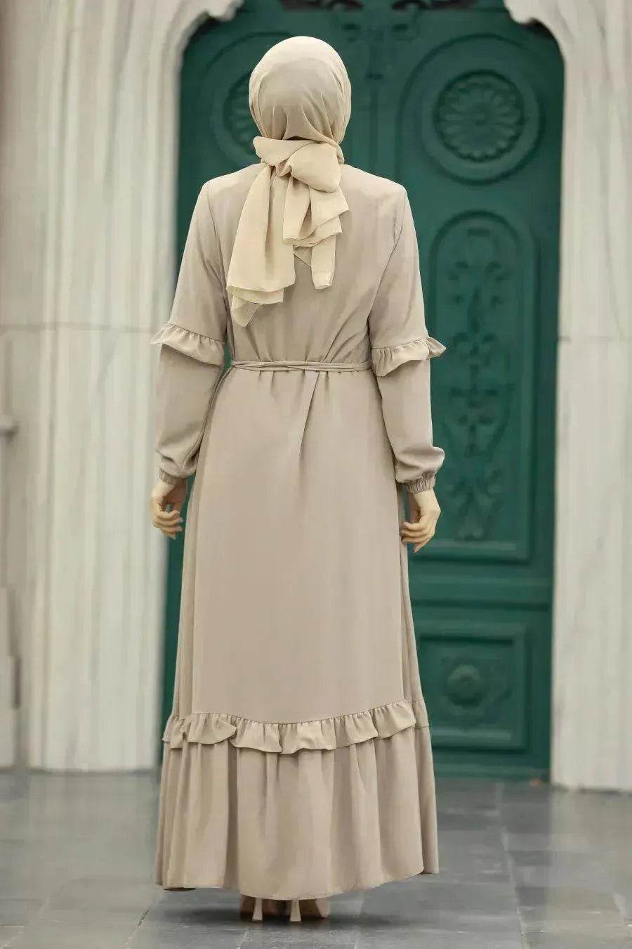 Conservative Hijab Abaya Dress for Arab Dubai Turkey Middle Eastern Women - Velora