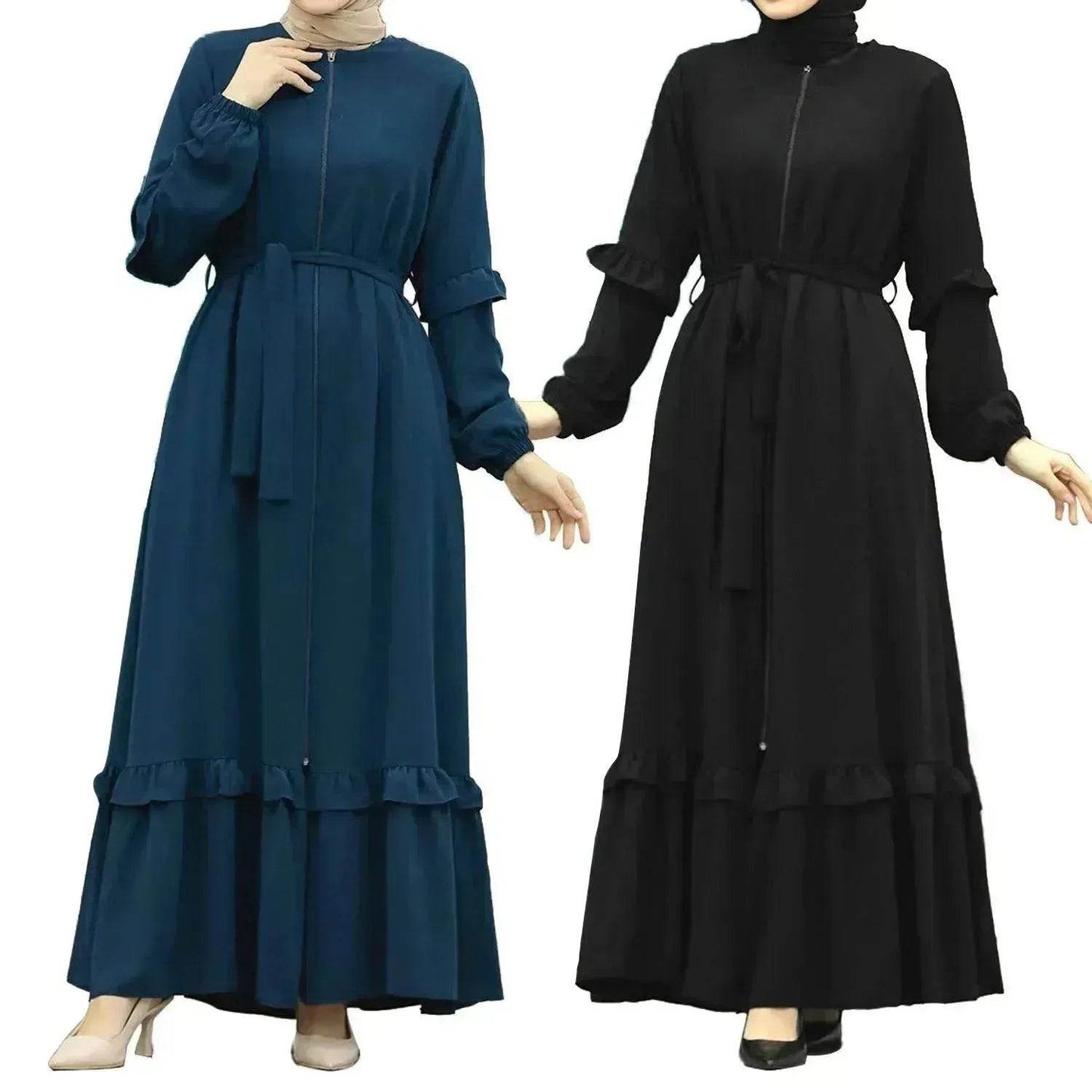 Conservative Hijab Abaya Dress for Arab Dubai Turkey Middle Eastern Women - Velora