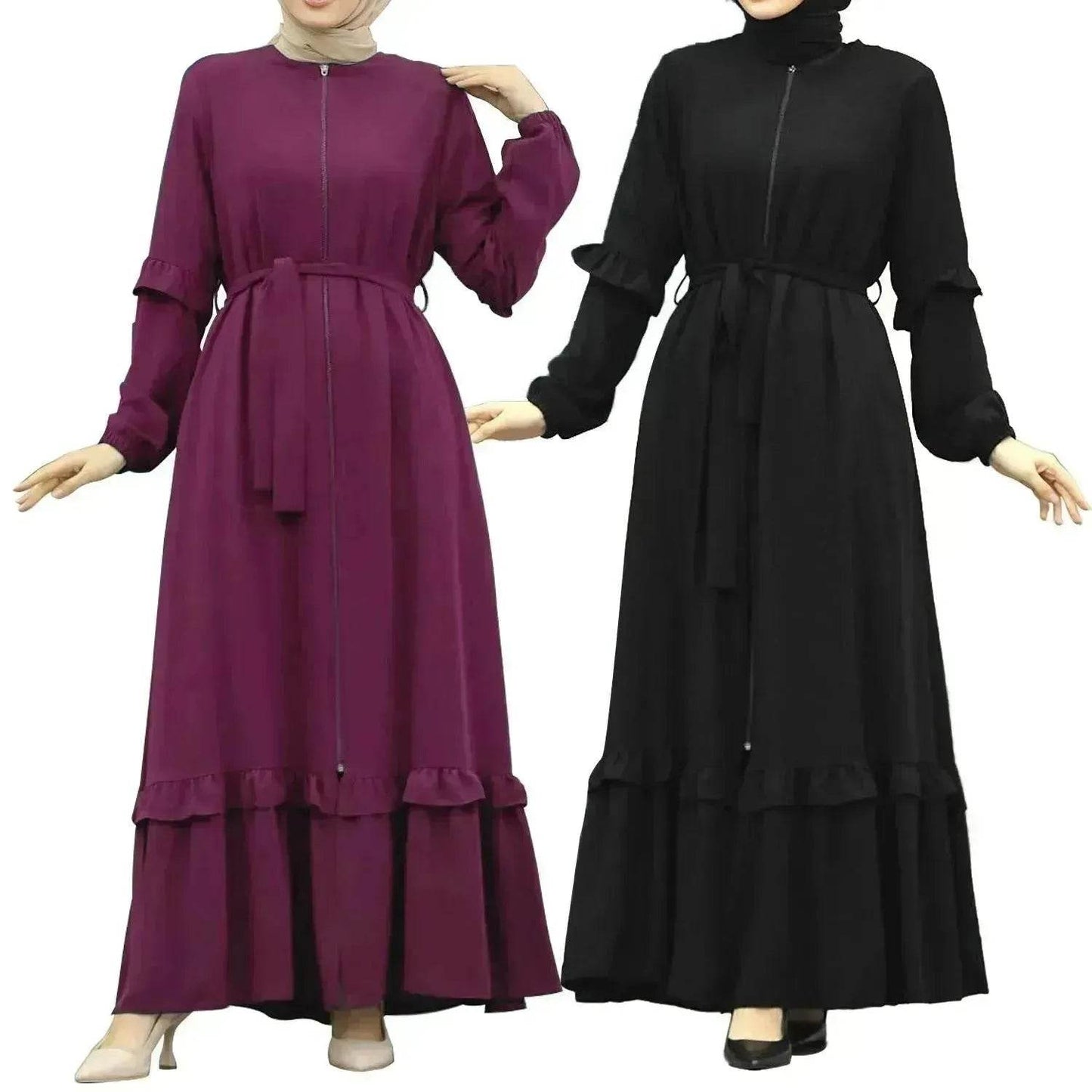 Conservative Hijab Abaya Dress for Arab Dubai Turkey Middle Eastern Women - Velora
