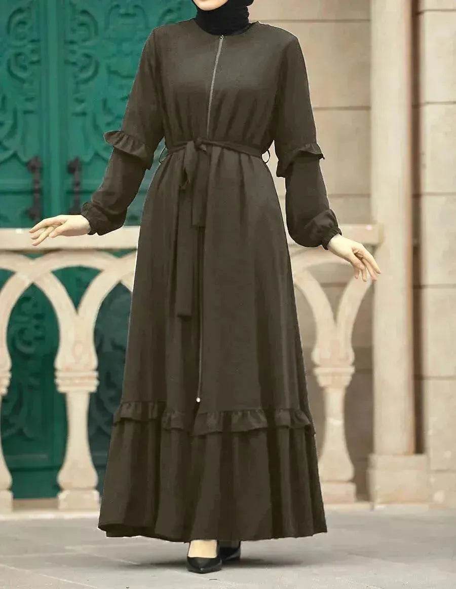 Conservative Hijab Abaya Dress for Arab Dubai Turkey Middle Eastern Women - Velora