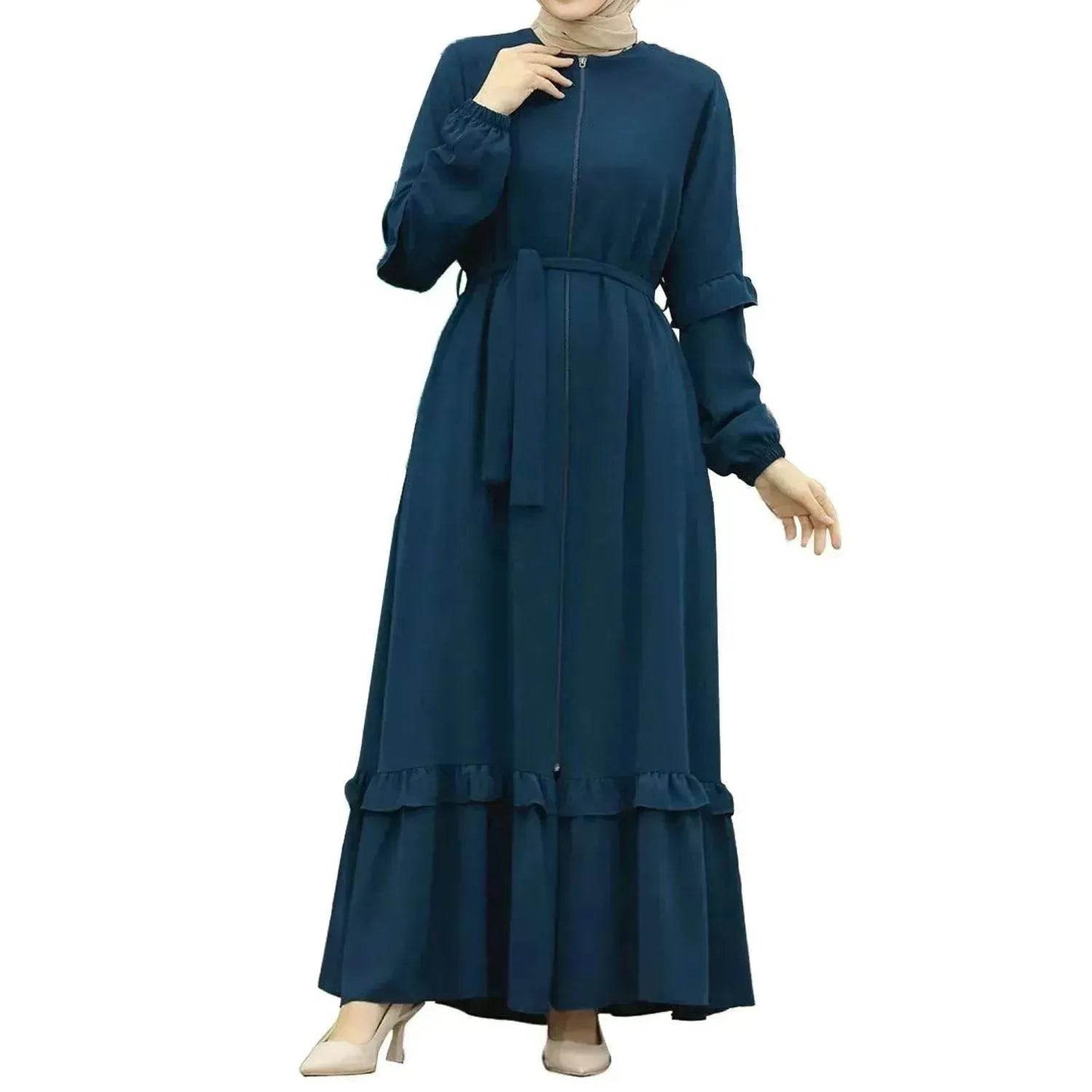 Conservative Hijab Abaya Dress for Arab Dubai Turkey Middle Eastern Women - Velora