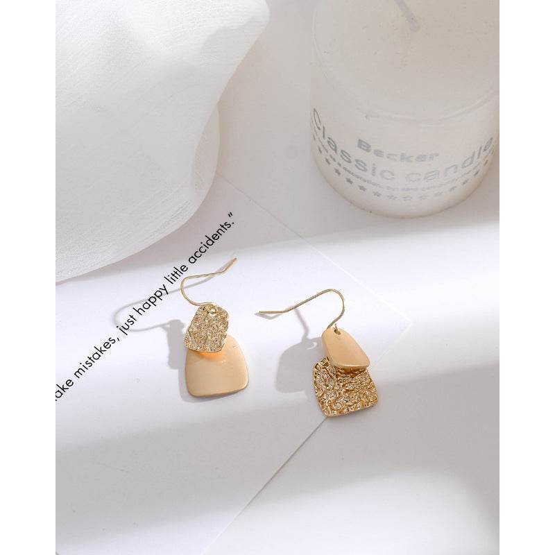 Hong Kong Style Retro Asymmetrical Personality Earrings Women - Velora