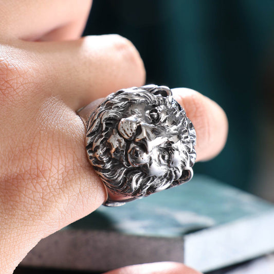 Tiger Head Snake Titanium Steel Ring Ring Ornament - Velora