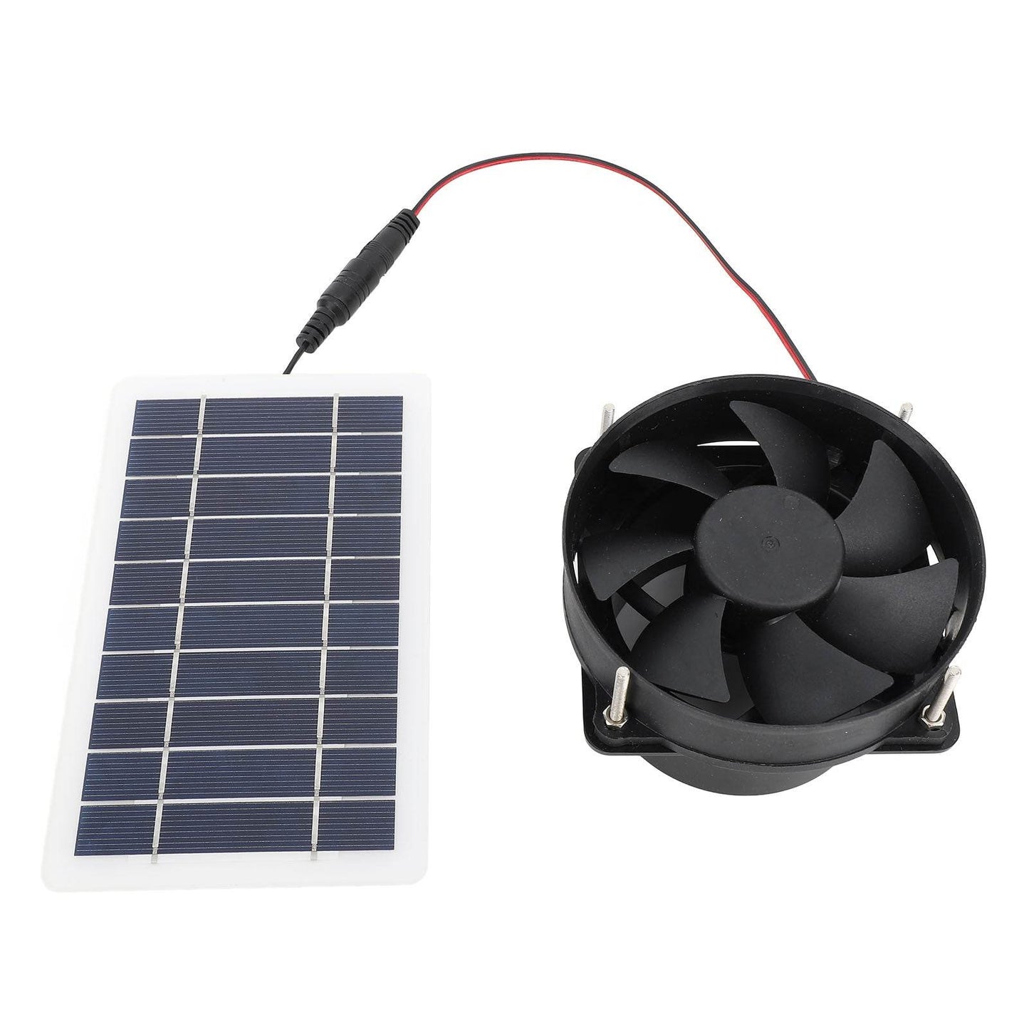 10W Solar Panel Powered Fan Kit Monocrystalline Silicon Solar Powered Exhaust Fan Portable Silent Solar Panel Fan for Outdoor - Velora