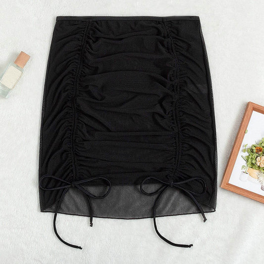 Ladies' Mesh Swimsuit See-through Mini Skirt - Velora