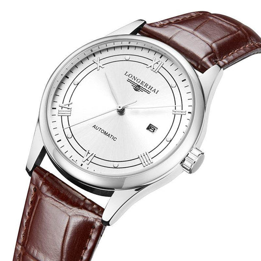 Leather Belt Black And White Quartz Watch Men - Velora