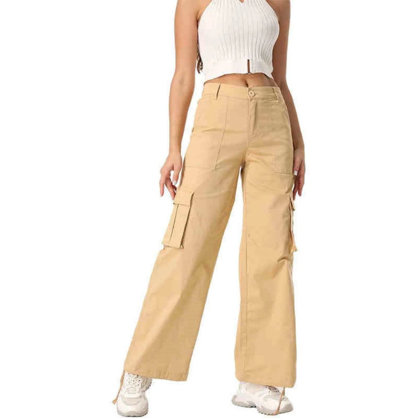 Wide Leg High Waist Casual Pants For Women - Velora