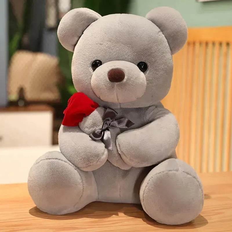 New Lovely Hug Roses Teddy Bear Stuffed Soft Animal Dolls Nice Birthday Gift Girlfriend Valentine's Day - Velora