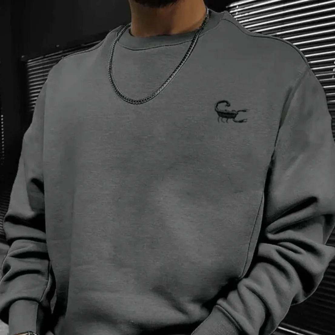 Dark Style Printed Men Crew neck Pullover Sweatshirt - Velora