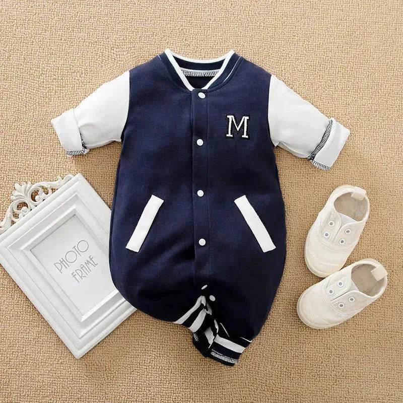 Baby One-piece Spring And Autumn Romper Baseball Uniform cloth - Velora
