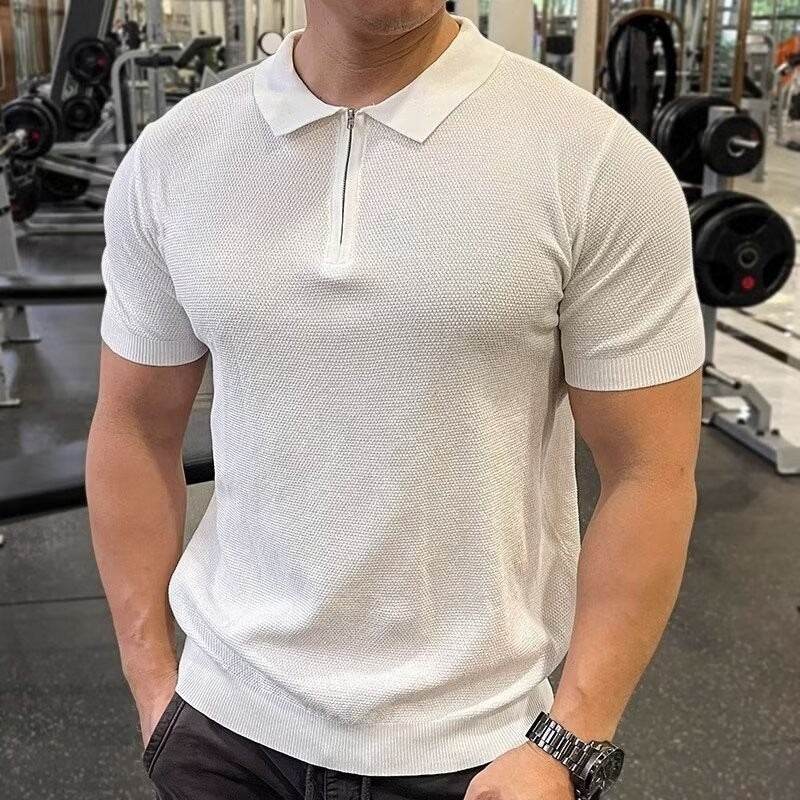 Summer New Men's Casual Sports Zipper Polo Shirt - Velora