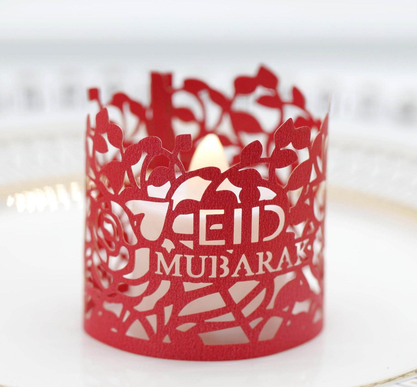 MOQ200 Ramadan Electronic Candle Lampshade Laser Cutout - Velora