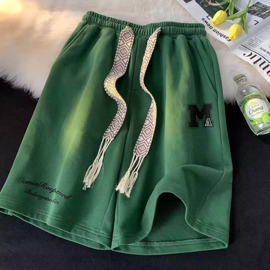 American High Street Fashionable Large Trunks Loose Sports And Leisure Middle Pants - Velora