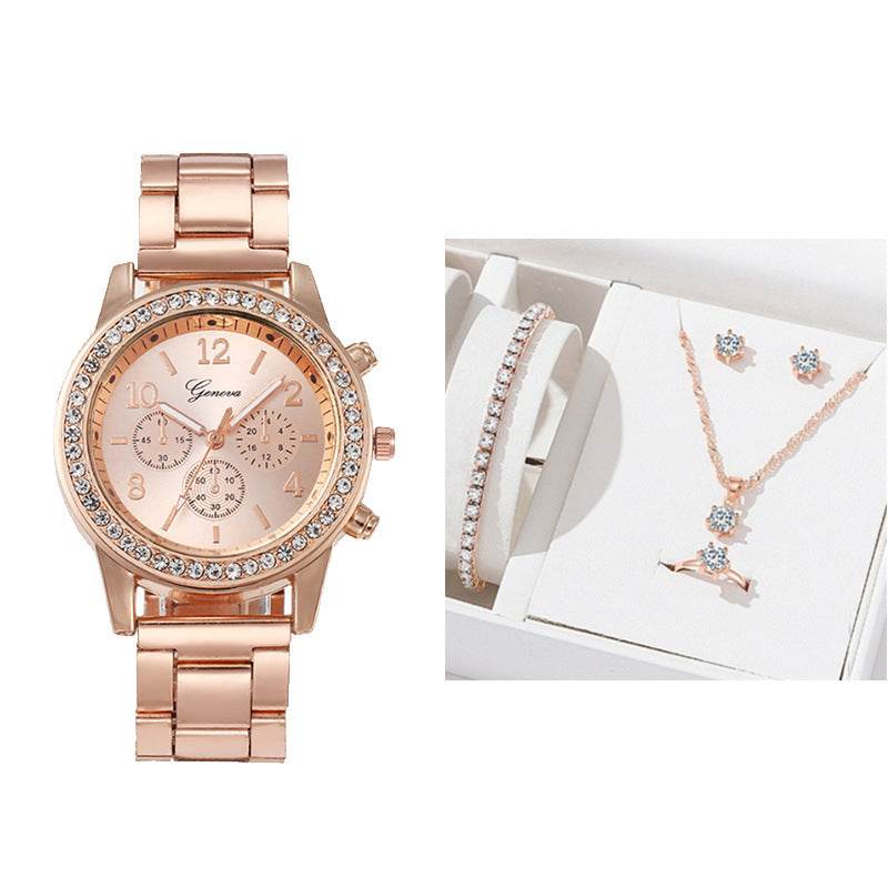 New Women's Watch Suit Quartz Diamond Watch - Velora