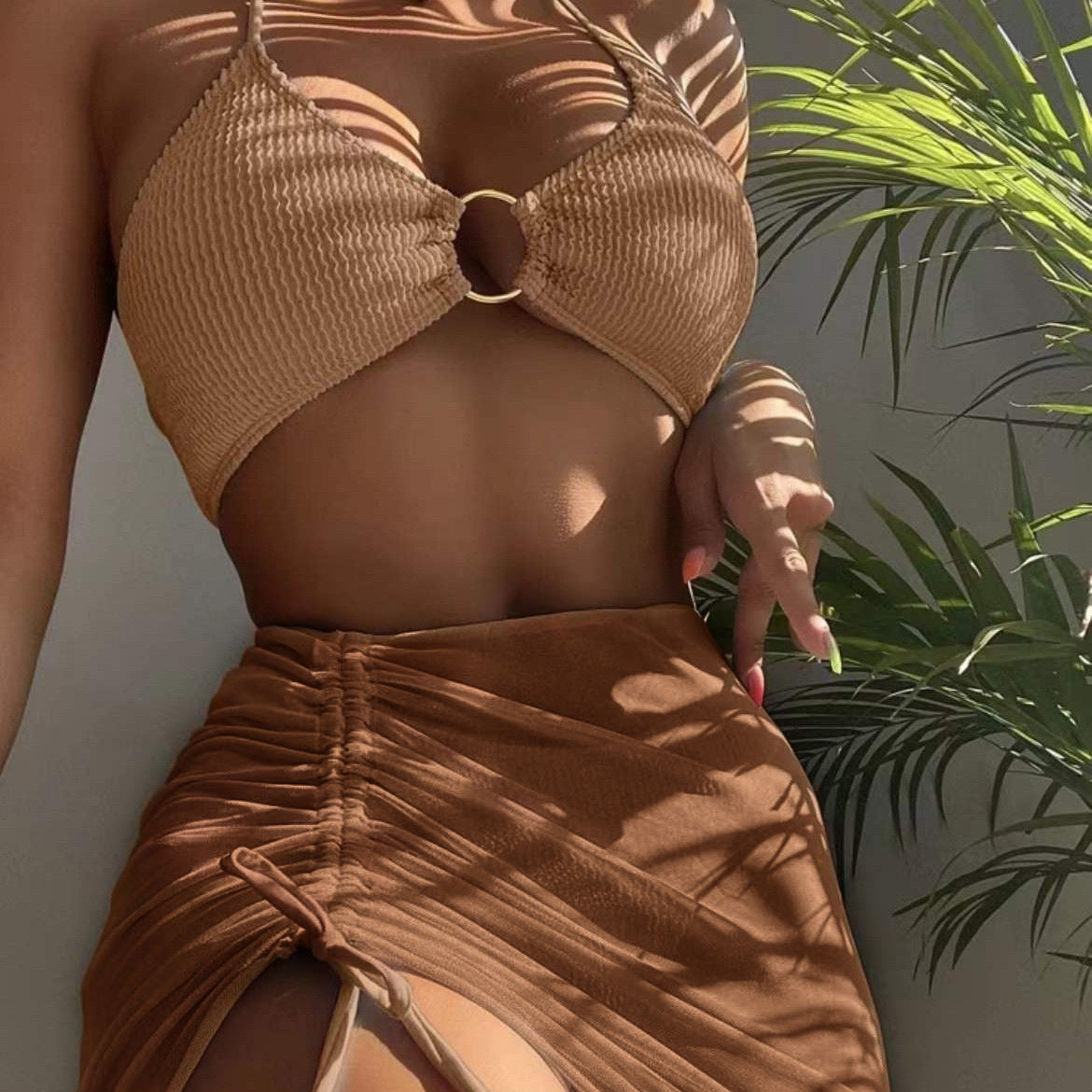 3pcs Halter Bikini Summer Fashion Personalized Three-point Beach Swimsuit https://like2b-uy
