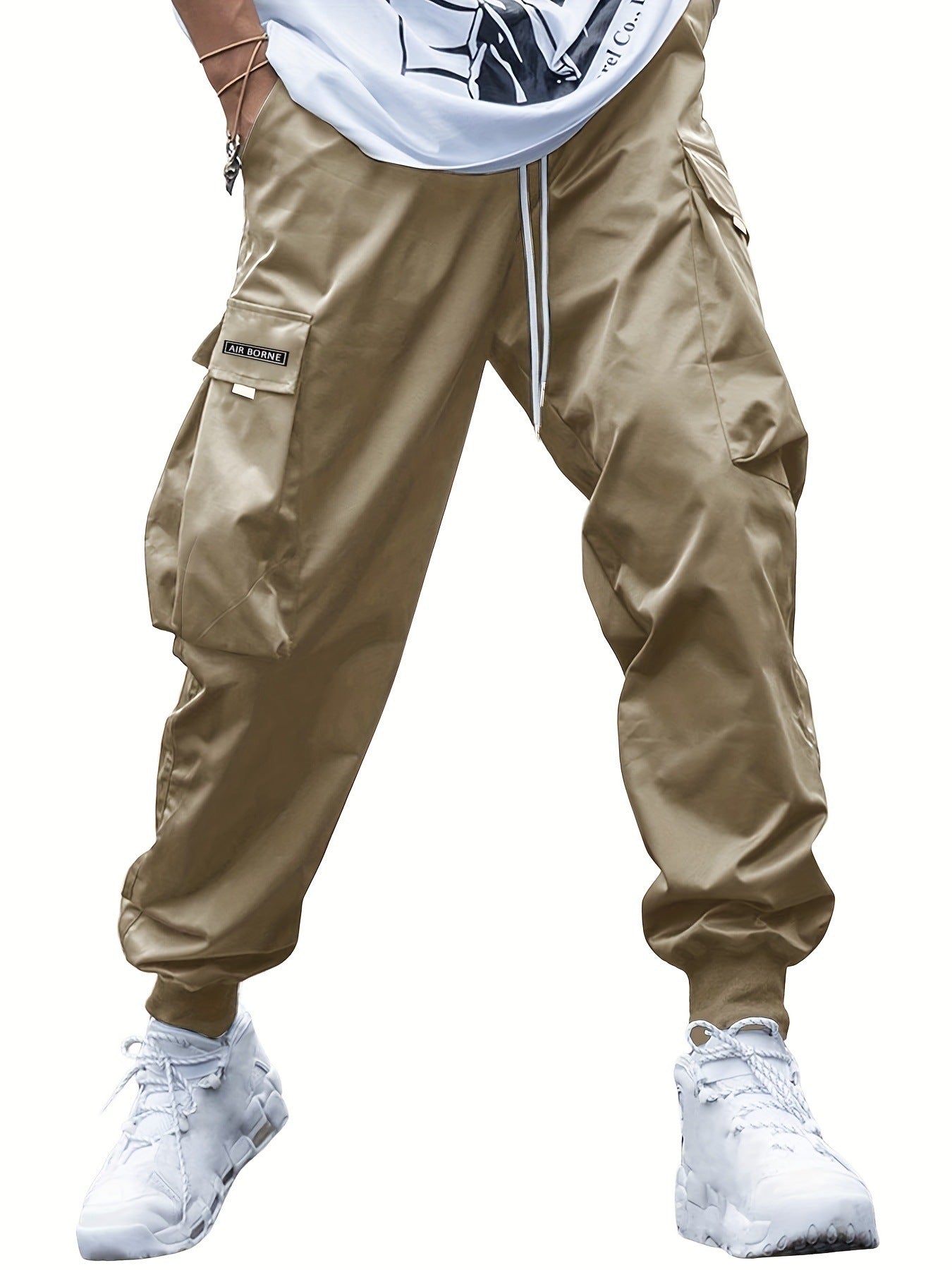 Multi-pocket Cargo Pants Men's Casual Hip-Hop Drawstring Trousers Outdoor Streetwear Sports Pant - Velora