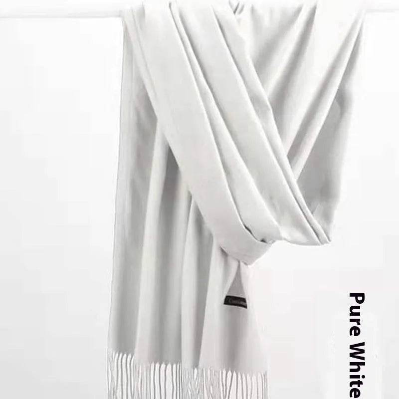 Pure Color Warm Keeping Scarf All-match Cashmere Shawl - Velora