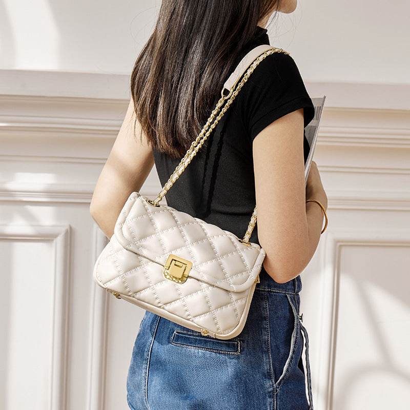 Chain Crossbody Bag Genuine Leather Shoulder Bag - Velora