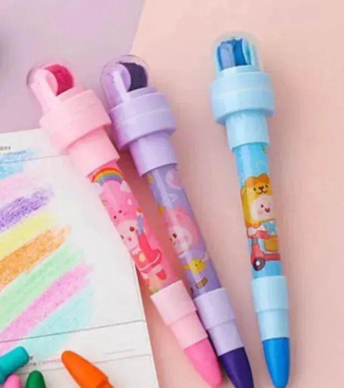 12 Color Bubble Crayon Painting Graffiti Seal for Children - Velora