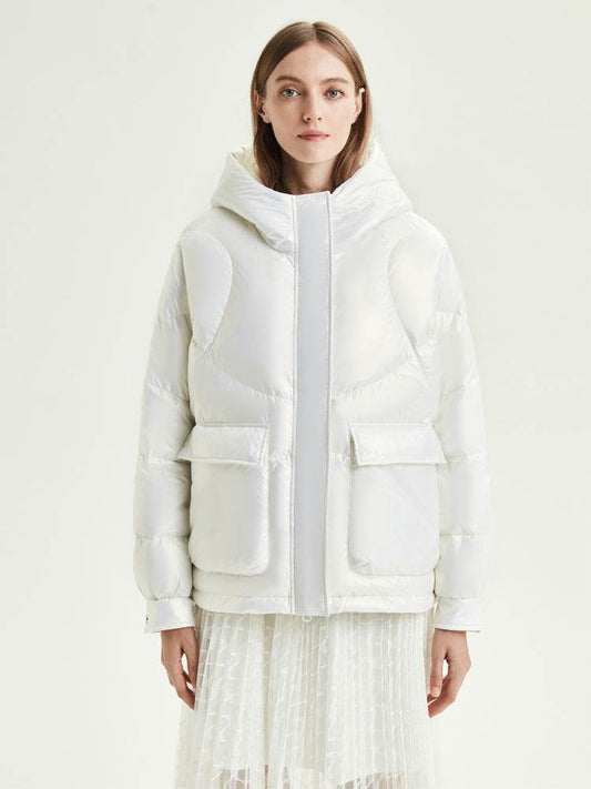 Women's Short Hooded Fashion Sports Down Jacket - Velora