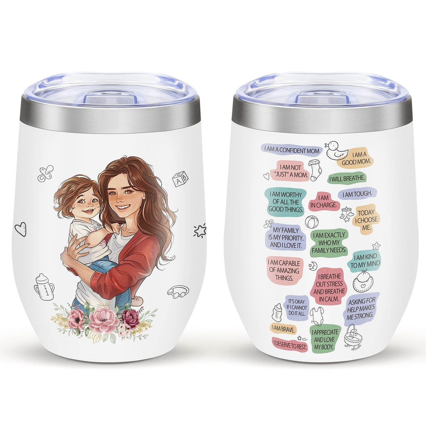 12oz Eggshell Coffee Cup Gift idea Drinkware - Velora