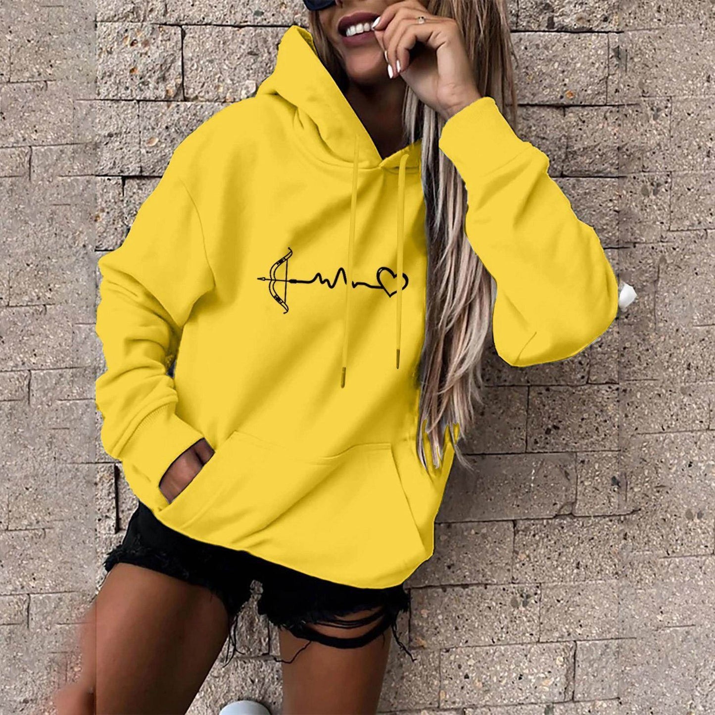 Fleece-lined Hoodie Sweater Couple's Tops Loose - Velora