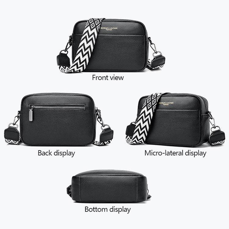 Fashion Shoulder Crossbody Bags With Rhombus Embroidered Wide Shoulder Strap Cute Small Square Bag Women - Velora