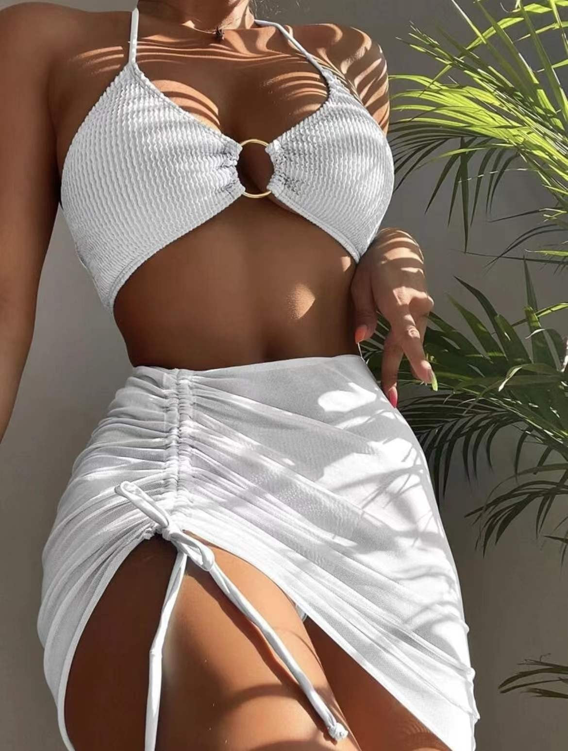 3pcs Halter Bikini Summer Fashion Personalized Three-point Beach Swimsuit https://like2b-uy