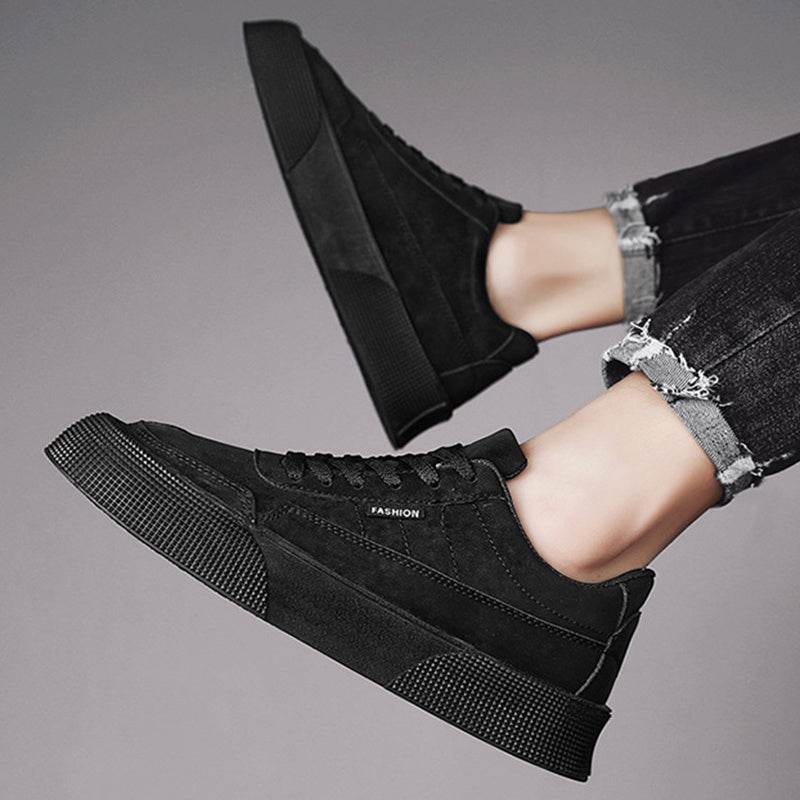 Casual Board Flat Shoes Men Breathable Thick-soled Lace-up Sneakers For Walking Running - Velora