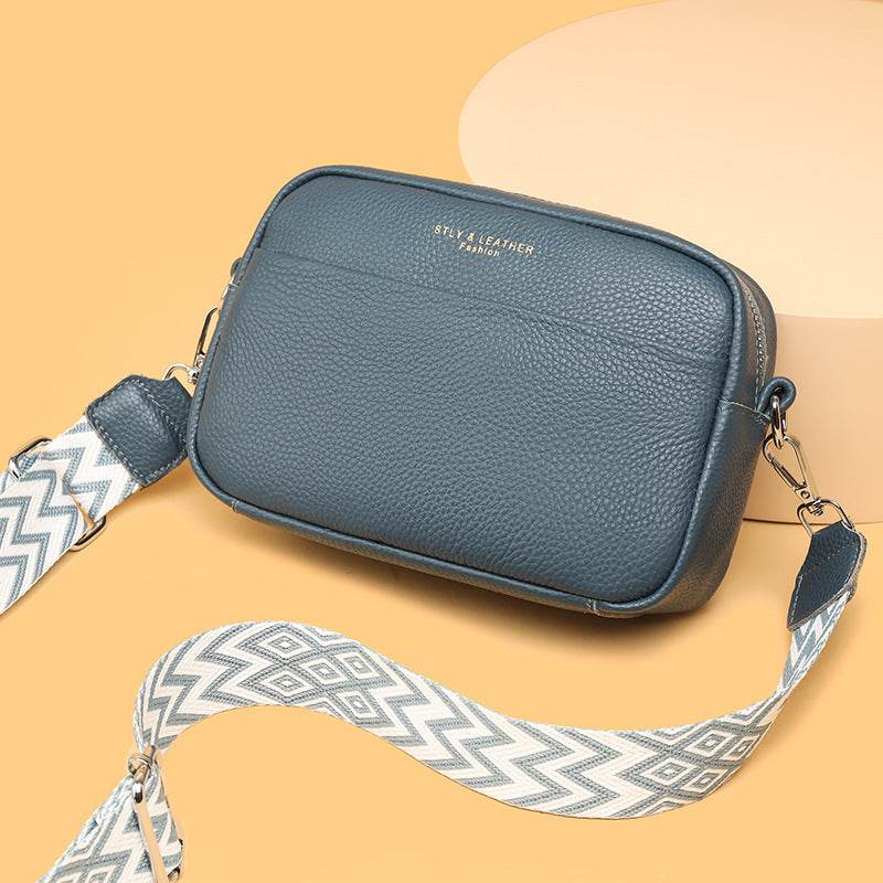 Fashion Shoulder Crossbody Bags With Rhombus Embroidered Wide Shoulder Strap Cute Small Square Bag Women - Velora
