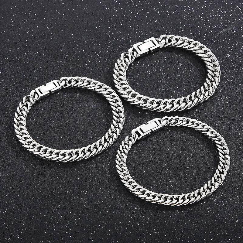 Cuban Link Chain Trimming Chain Jewelry Buckle Titanium Steel Bracelet - Velora