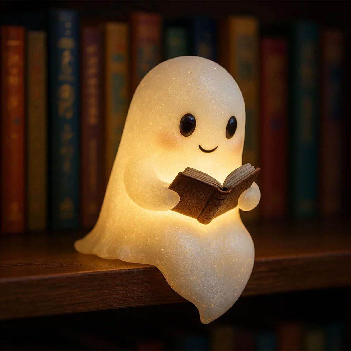 Cute LED Ghost Night Light Children's Nightlight Gift Bedside Sleep Lamp Halloween Decorations Lovely Ghost Lamp Warm Light - Velora