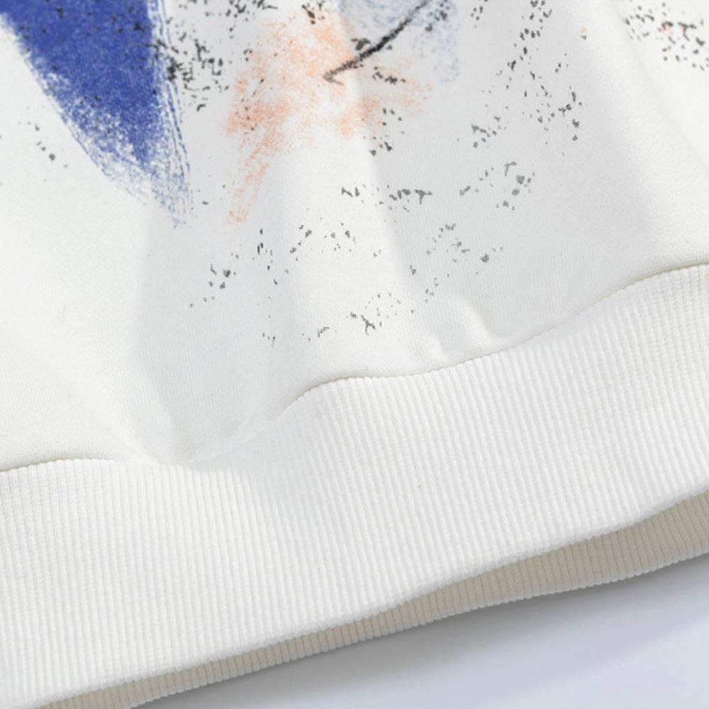 Five-pointed Star Graffiti Splash Ink Printed Hoodie Men - Velora