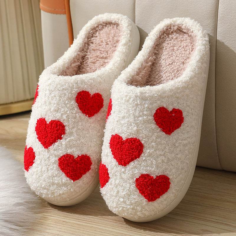 Women's Home Slippers Fashion Plush House Shoes For Valentine's Day - Velora