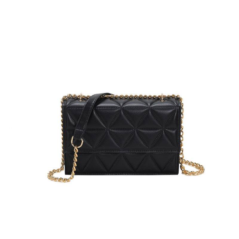 Western Style Rhombus Embroidery Thread Shoulder Messenger Bag - Velora