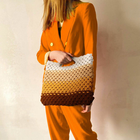 Cotton String Woven Handbag Simple - Velora