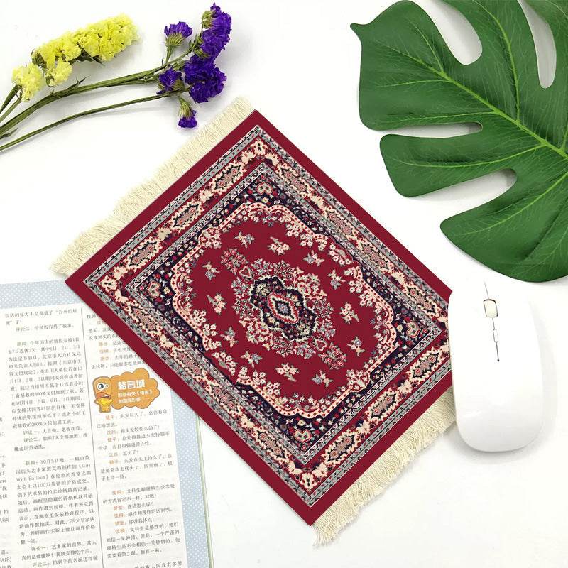 Office mouse pad, Suede fringe mouse pad Hot rubber Bohemian style - Velora