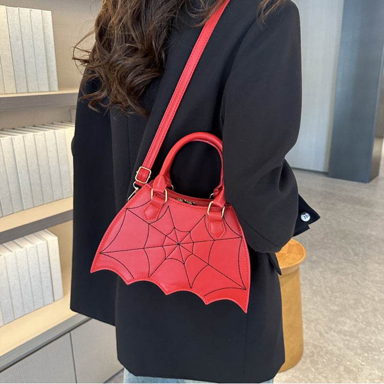 Halloween Spider Web Saddle Bags Fashion Personality Crossbody Shoulder Bag With Handle Women's Handbags - Velora
