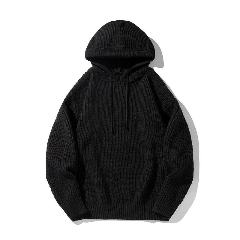 Japanese Loose Solid Color Hooded Sweater Idle Style Adjustable - Velora
