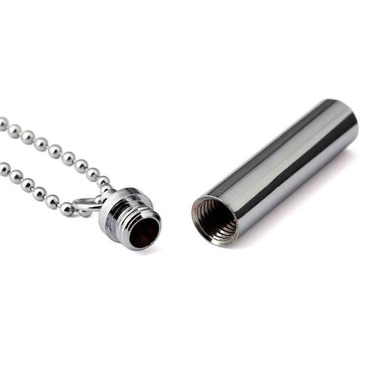 Silver Ball Chain Pendant Necklace for men - Velora