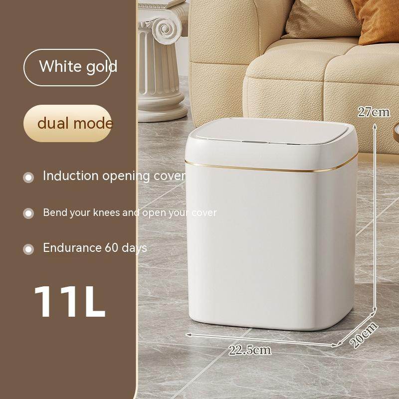 Smart Trash Can With Lid For Bedroom And Living Room Kitchen Storage Box Trash Can Induction Small Car Box Automatic Smart Dustbin Smart Trash Bin - Velora
