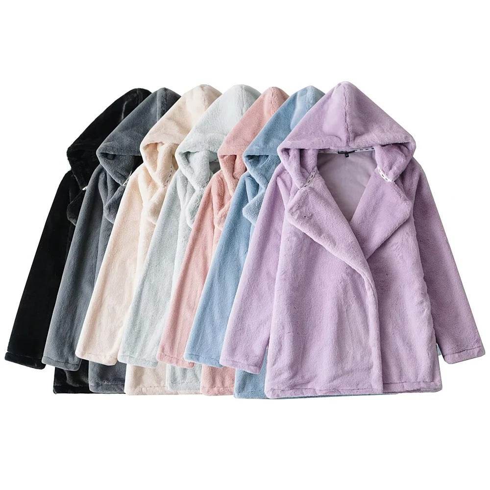 Temperament Commuter Lightly Cooked Bunny Fleece Jacket - Velora